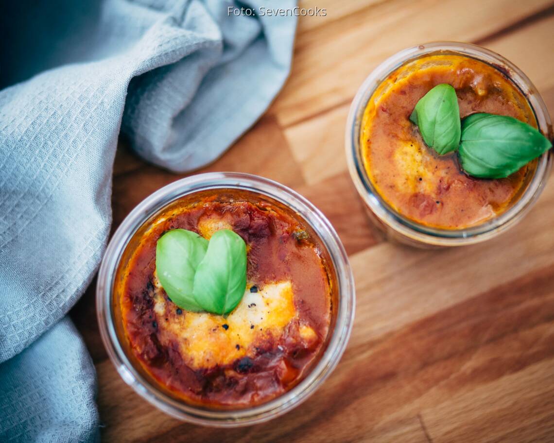 Vegetarisches Rezept: Gemüselasagne im Glas