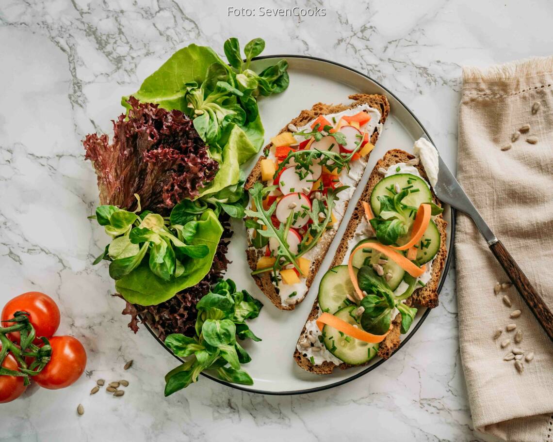 Vegetarisches Rezept: Gesunde Brotzeit