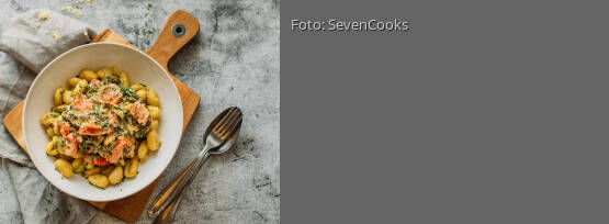 Rezeptbild für "Gnocchi mit Mangold-Gorgonzola-Sauce"