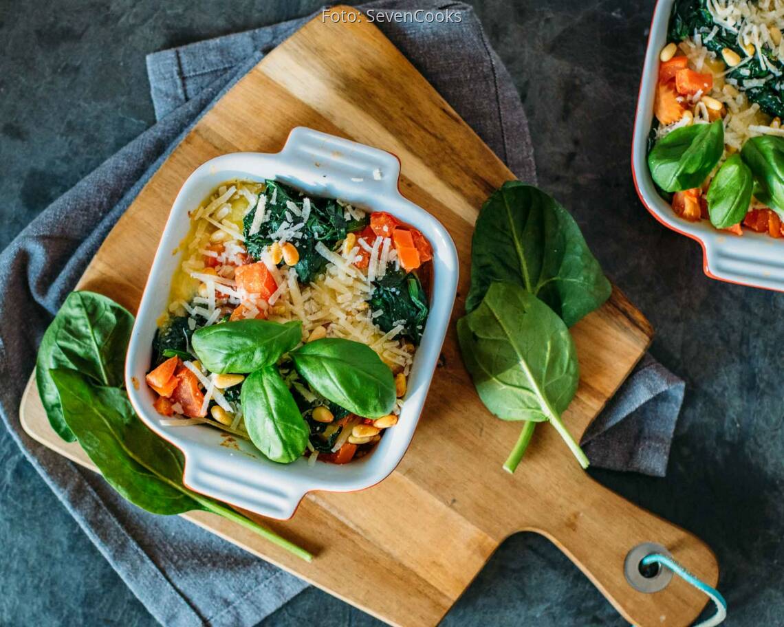 Vegetarisches Rezept: Gnocchi-Spinat-Auflauf 1