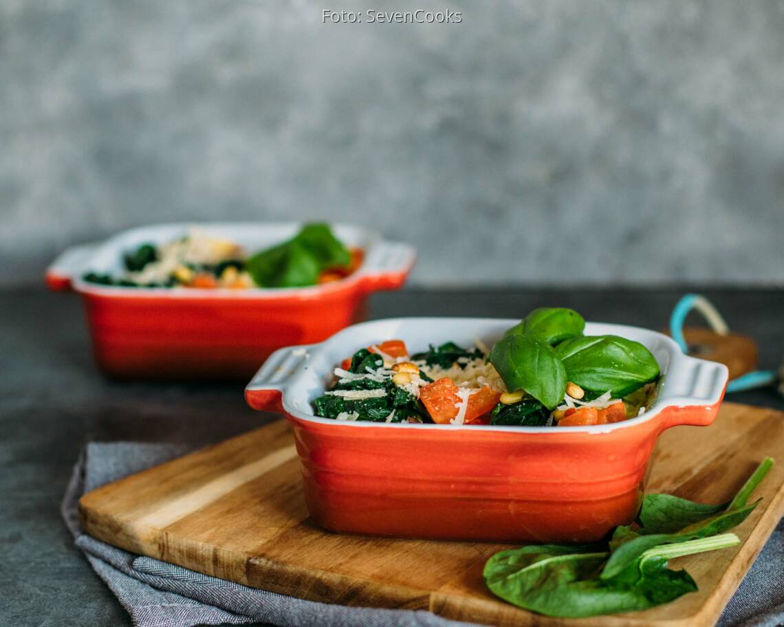 Vegetarisches Rezept: Gnocchi-Spinat-Auflauf 2