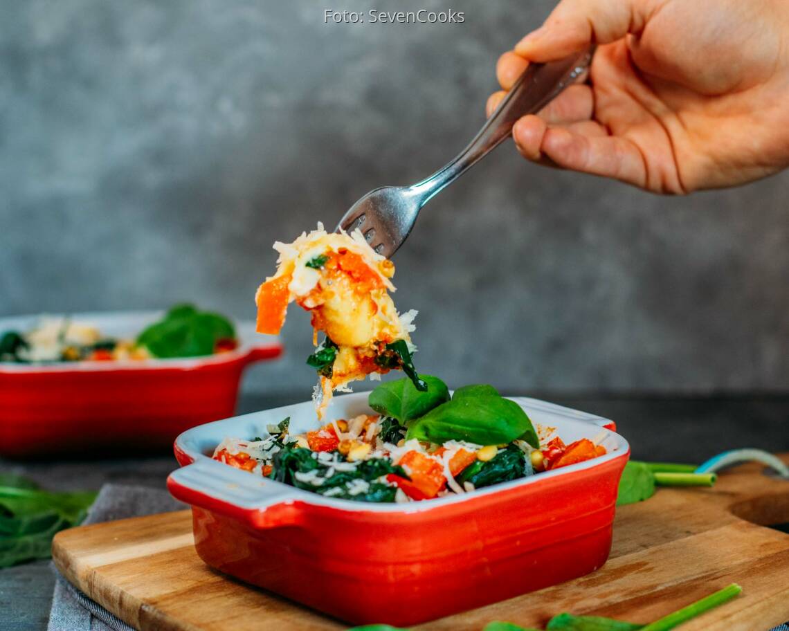 Vegetarisches Rezept: Gnocchi-Spinat-Auflauf 3