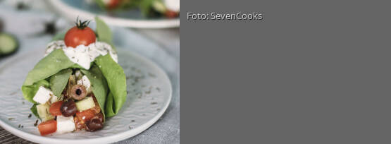 Rezeptbild für "Griechische Kopfsalat-Wraps"