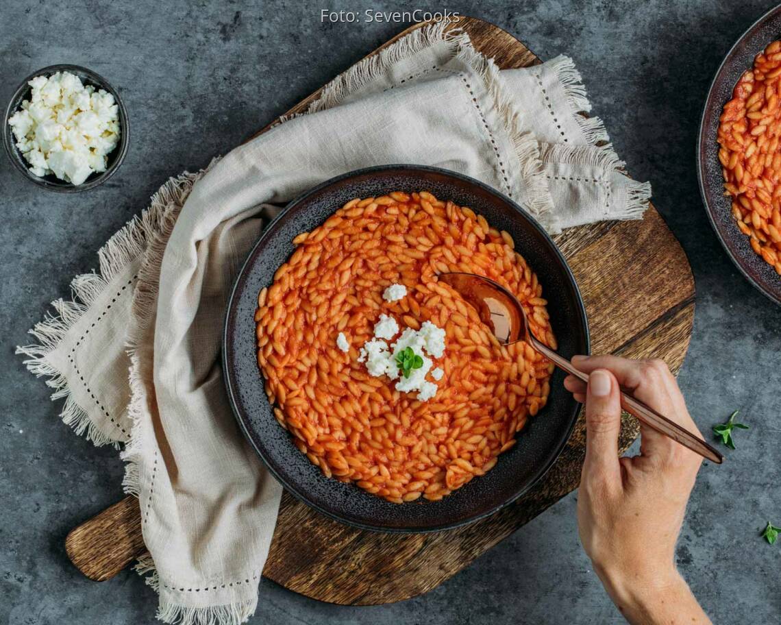 Vegetarisches Rezept: Griechische One-Pot-Pasta 2