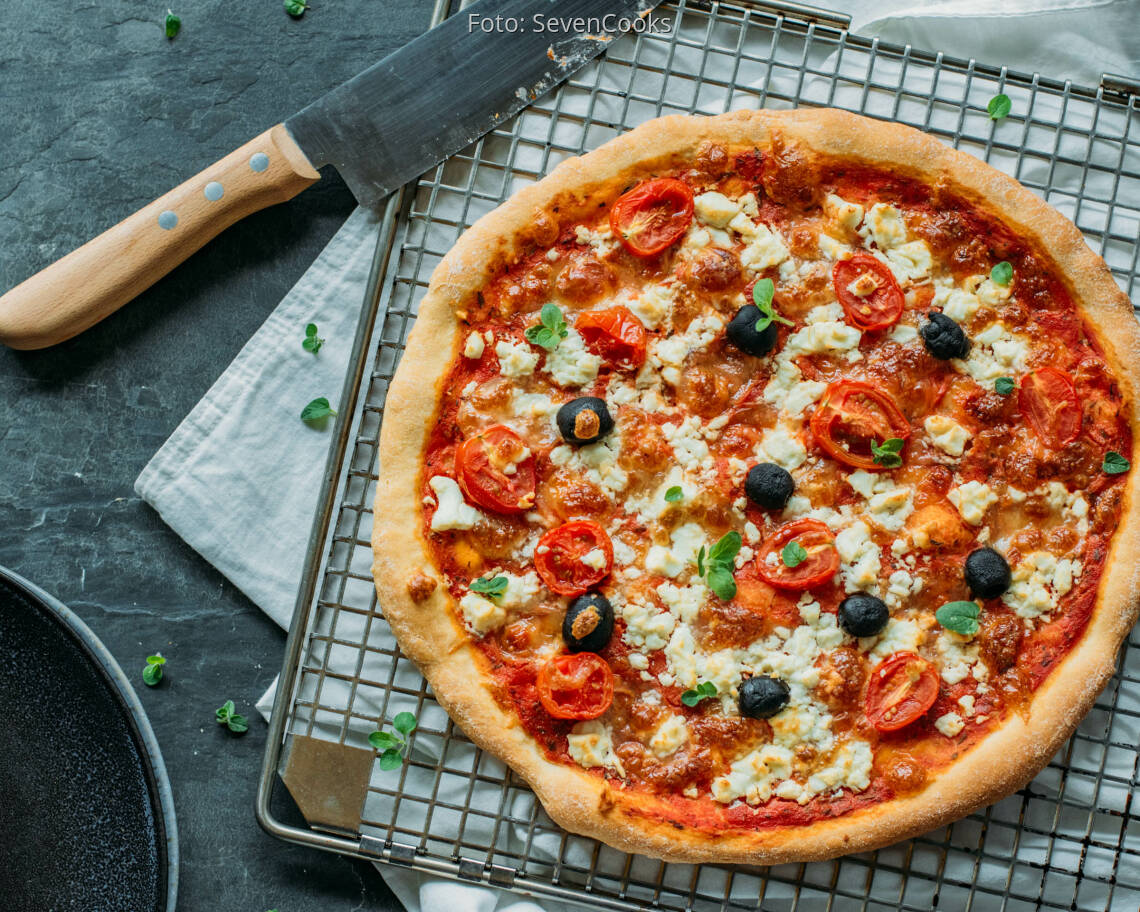 Vegetarisches Rezept: Griechische Pizza 1