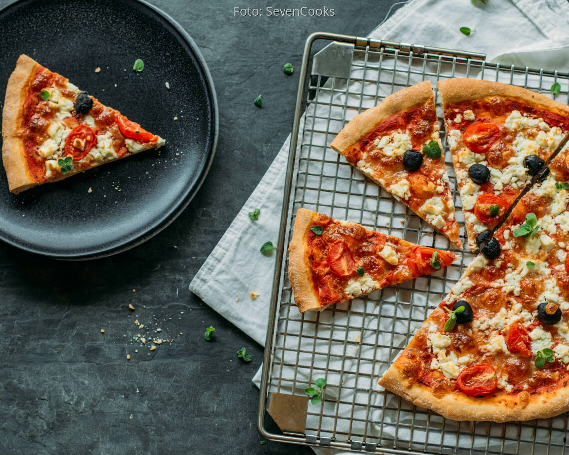 Vegetarisches Rezept: Griechische Pizza 2