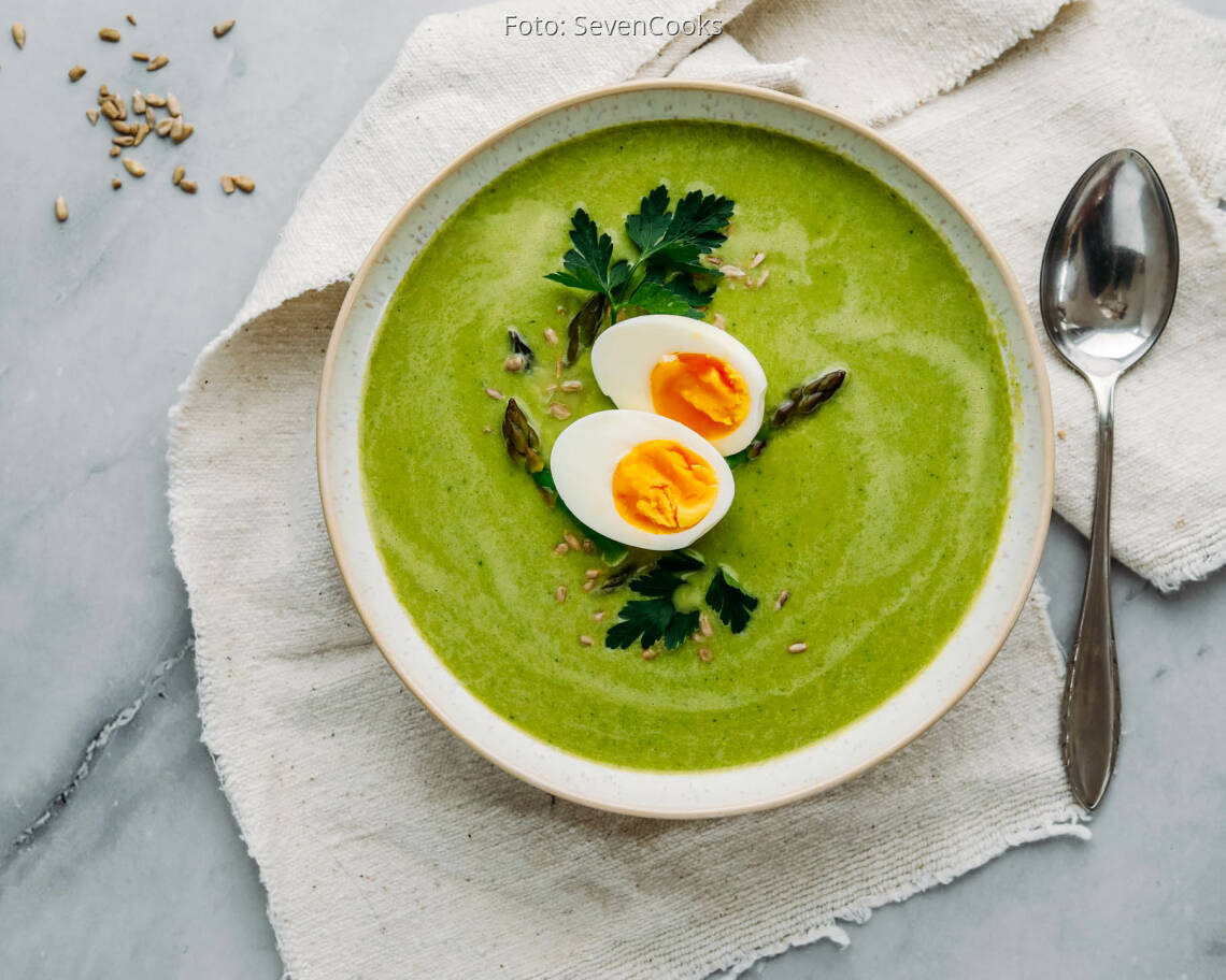 Vegetarisches Rezept: Grüne Spargelsuppe 2