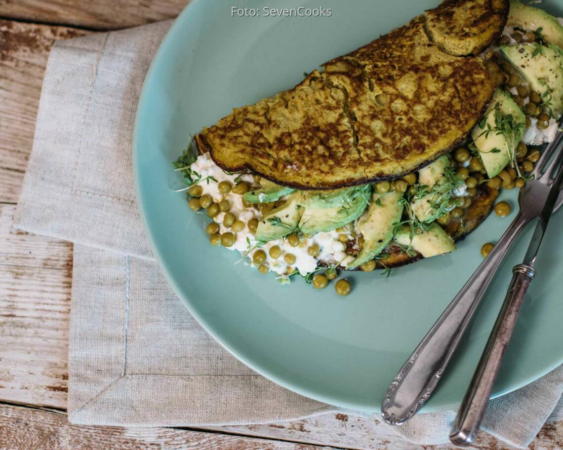 Vegetarisches Rezept: Grünes Frühstücksomlette_2