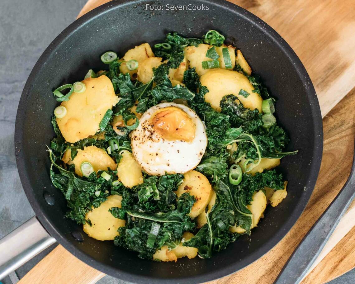 Vegetarisches Rezept: Grünkohl-Gröstl 1