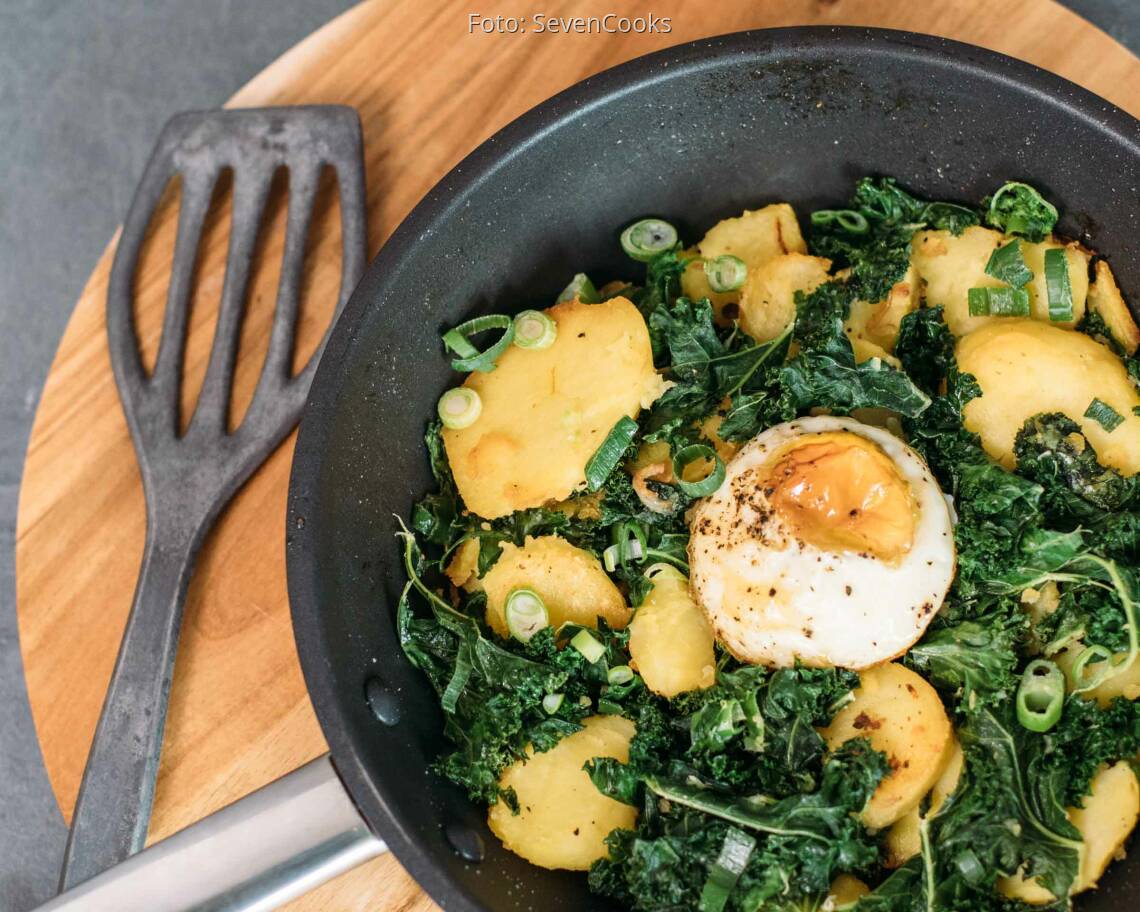 Vegetarisches Rezept: Grünkohlgröstl 2