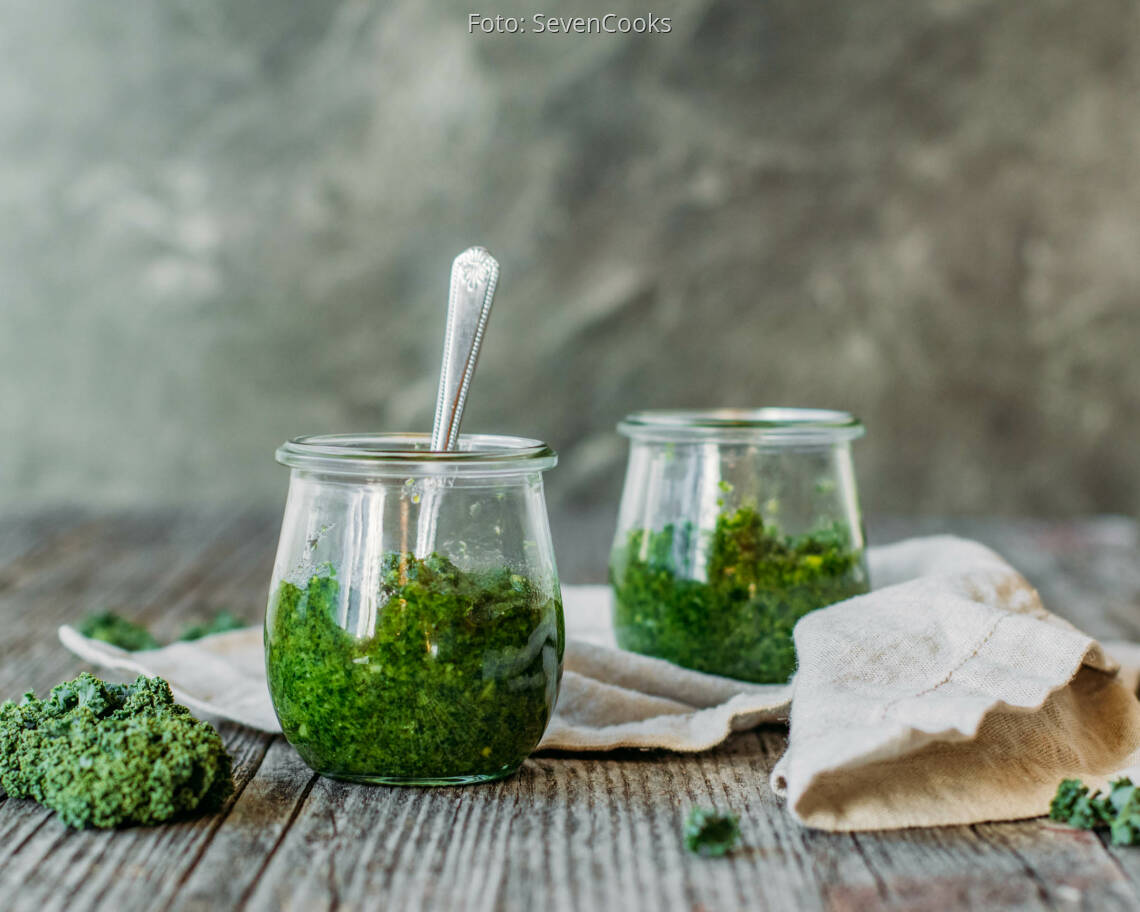 Vegetarisches Rezept: Grünkohl-Pesto 1