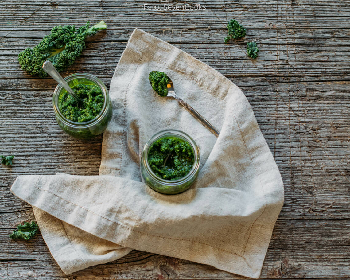 Vegetarisches Rezept: Grünkohl-Pesto 2