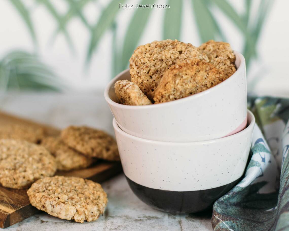 Fertiges Rezept: Selbstgemachte Kekse aus Haferflocken gesund naschen