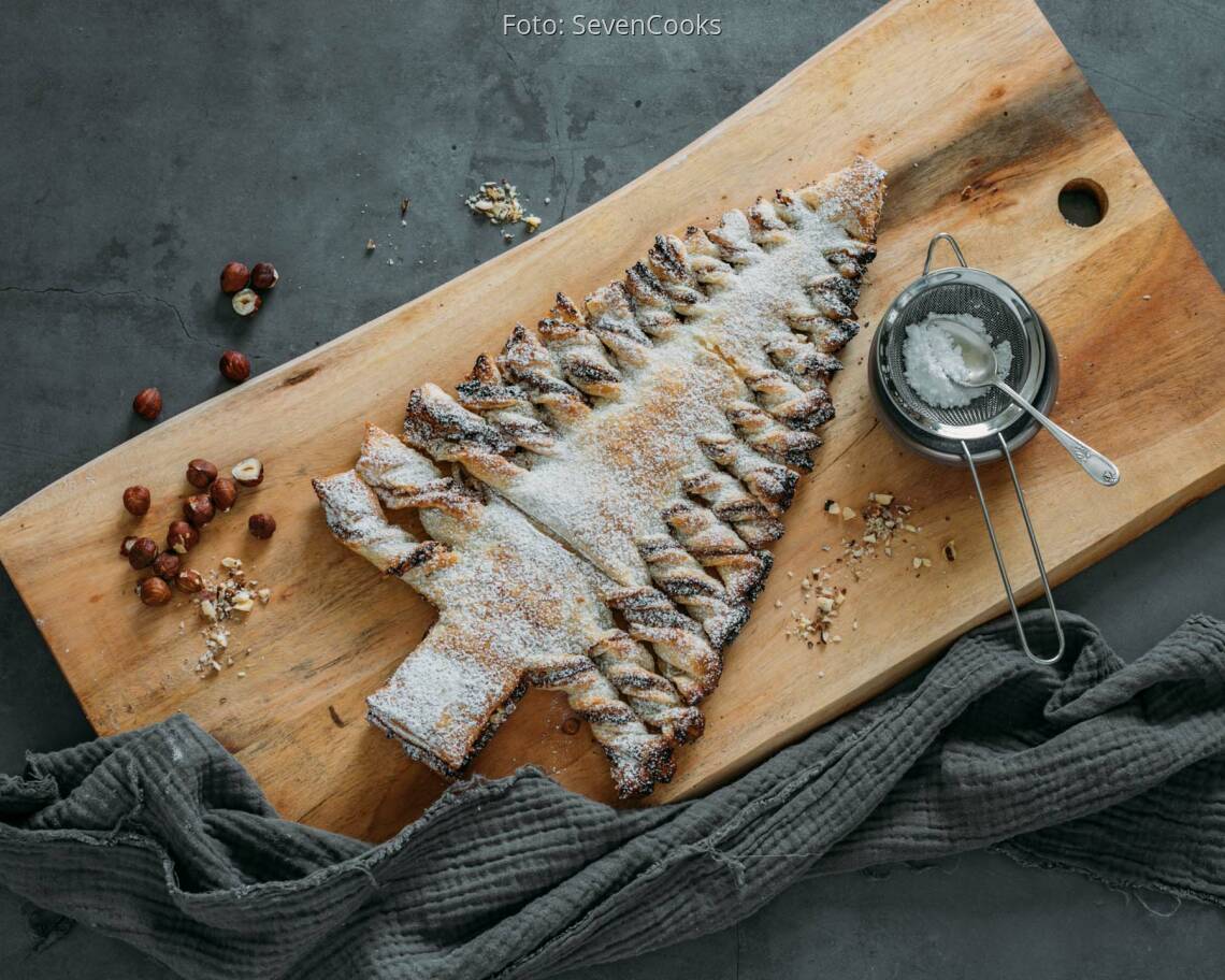 Vegetarisches Rezept: Haselnuss Weihnachtsbaum