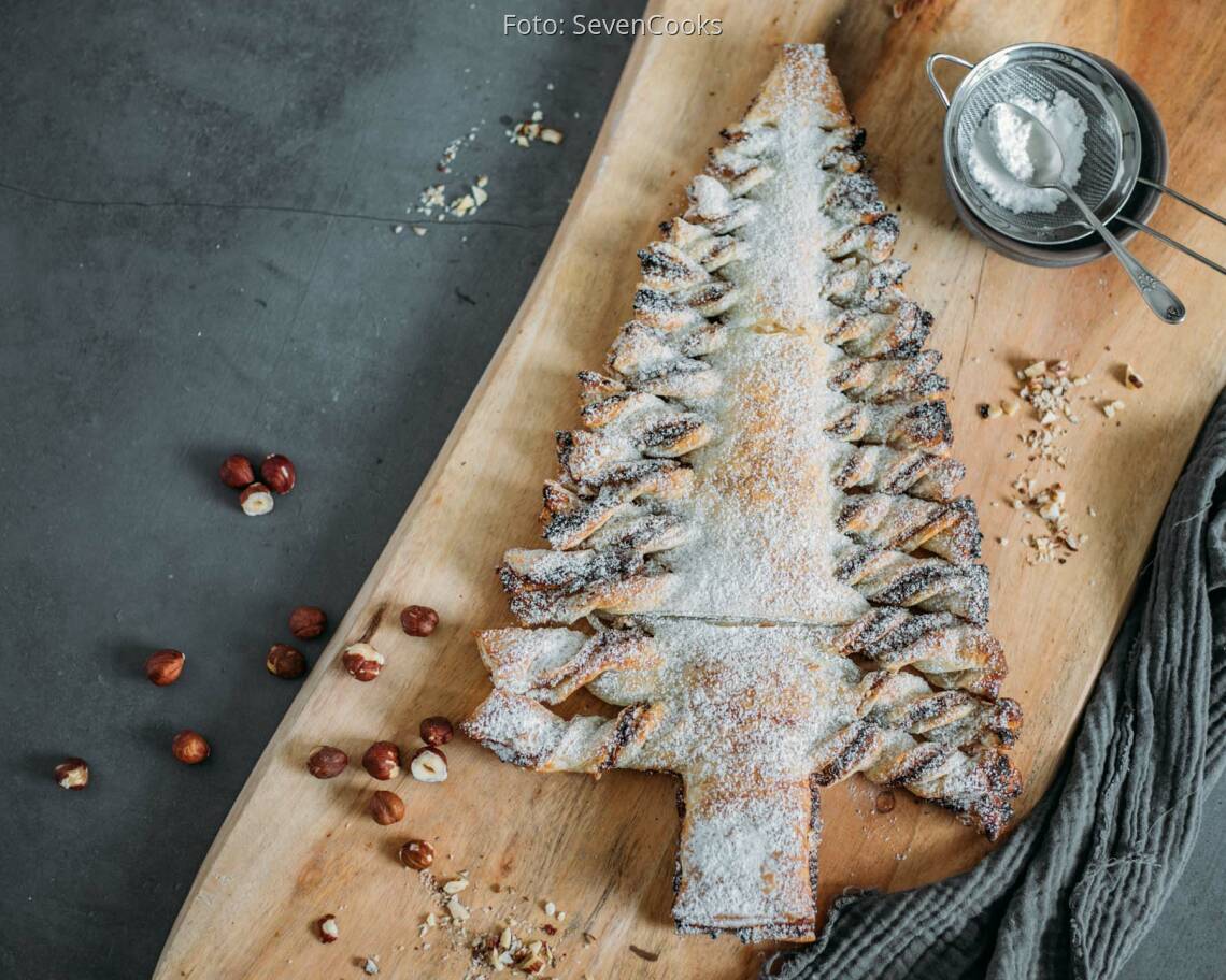 Vegetarisches Rezept: Haselnuss Weihnachtsbaum