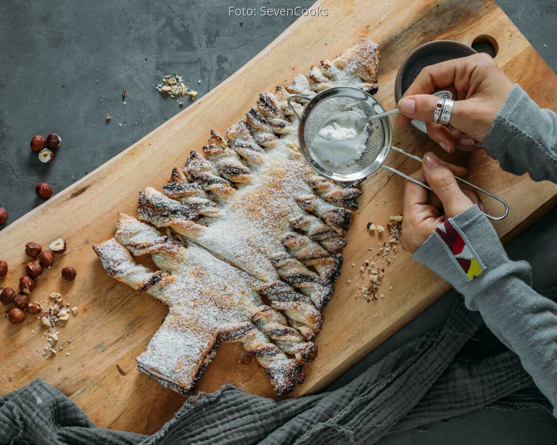 Vegetarisches Rezept: Haselnuss Weihnachtsbaum