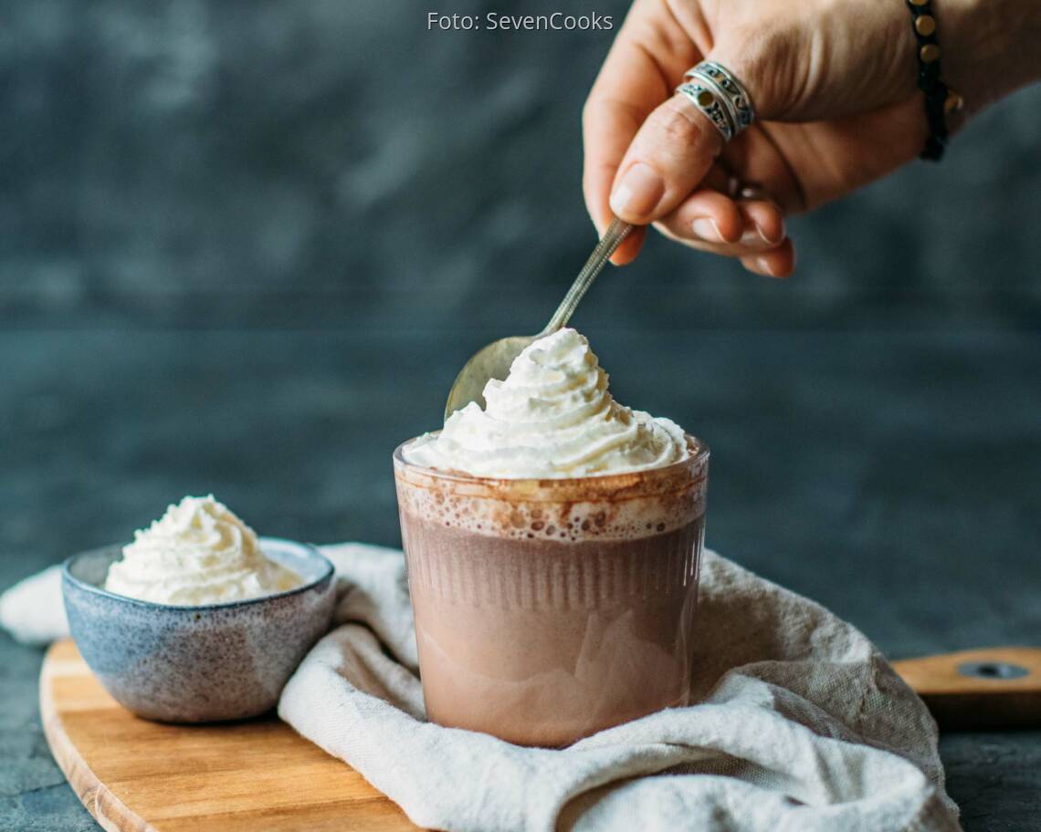 Vegetarisches Rezept: Heiße dunkle Schokolade