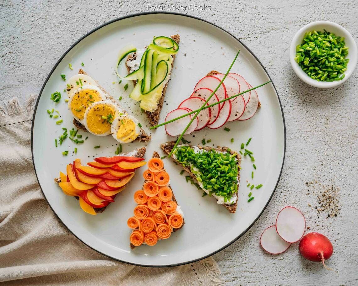 Vegetarisches Rezept: Herzhafte Frühstücksbrote