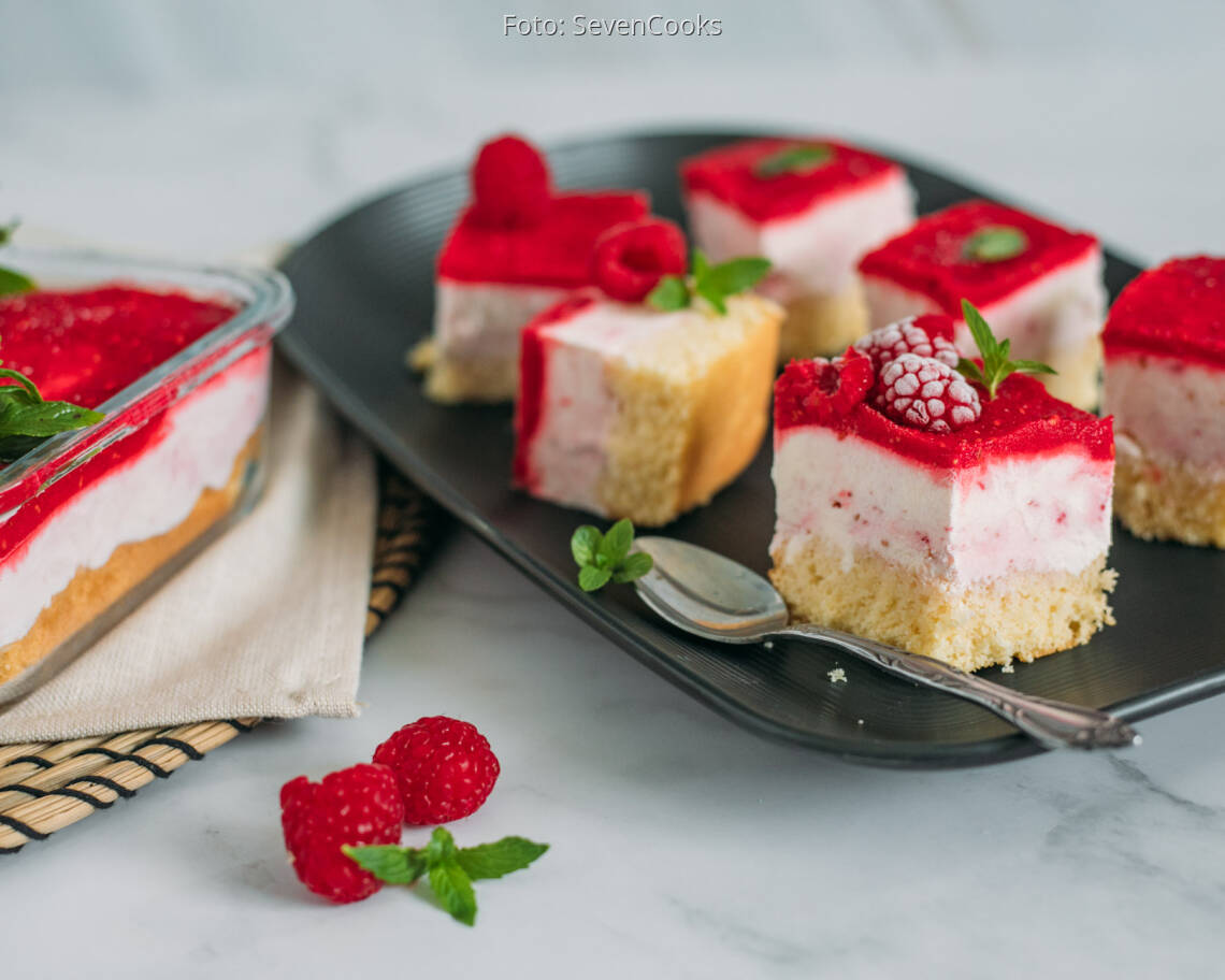 vegetarisches Rezept: Himbeer-Eiskuchen