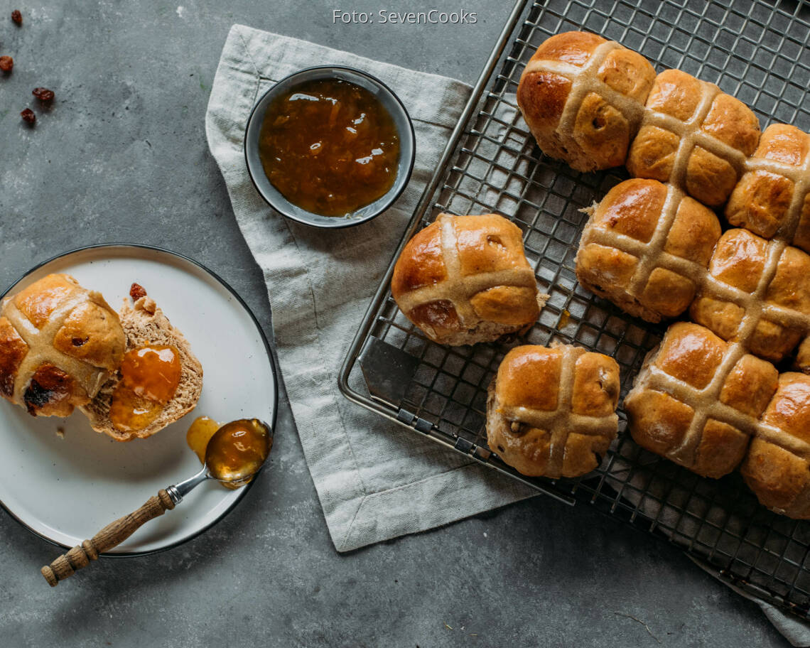 Vegetarisches Rezept: Hot Cross Buns 1