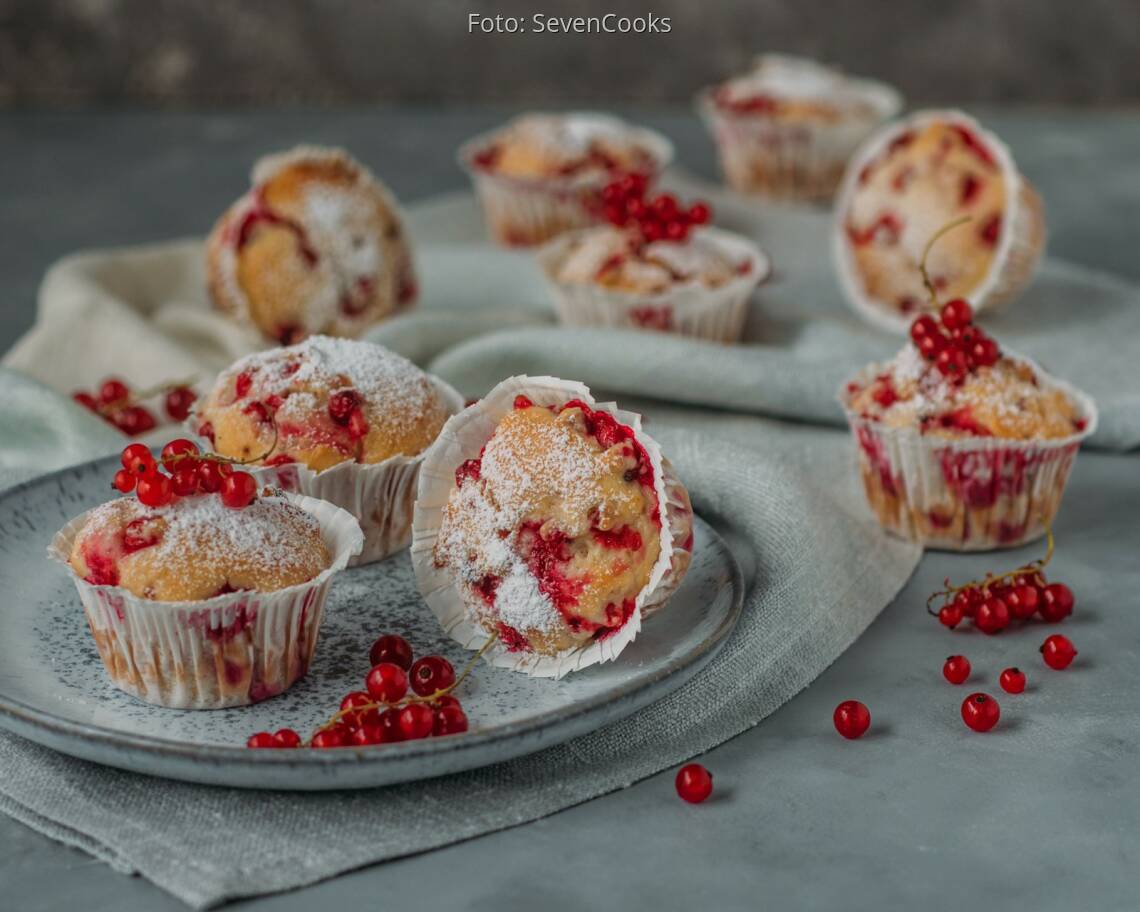 Vegetarisches Rezept: Johannisbeer-Muffins 1