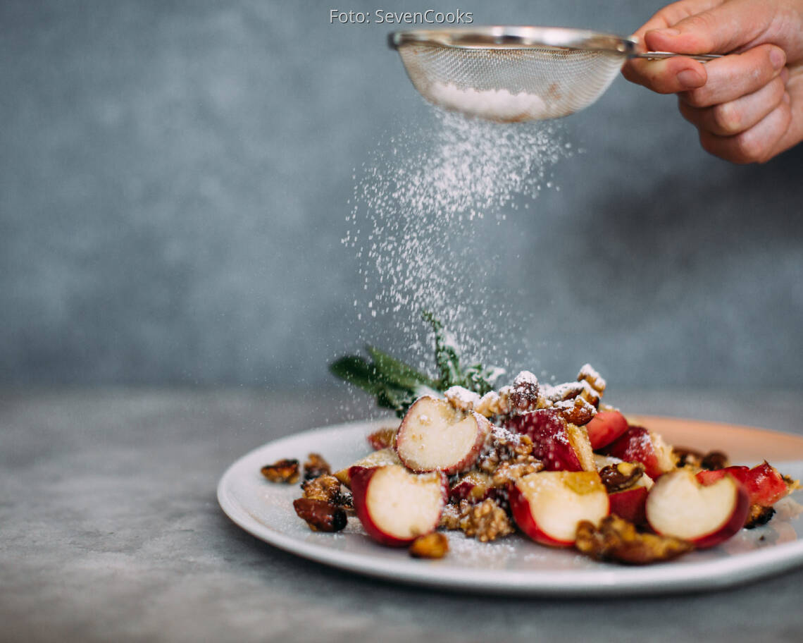 Vegetarisches Rezept: Karamellisierte Pfirsiche