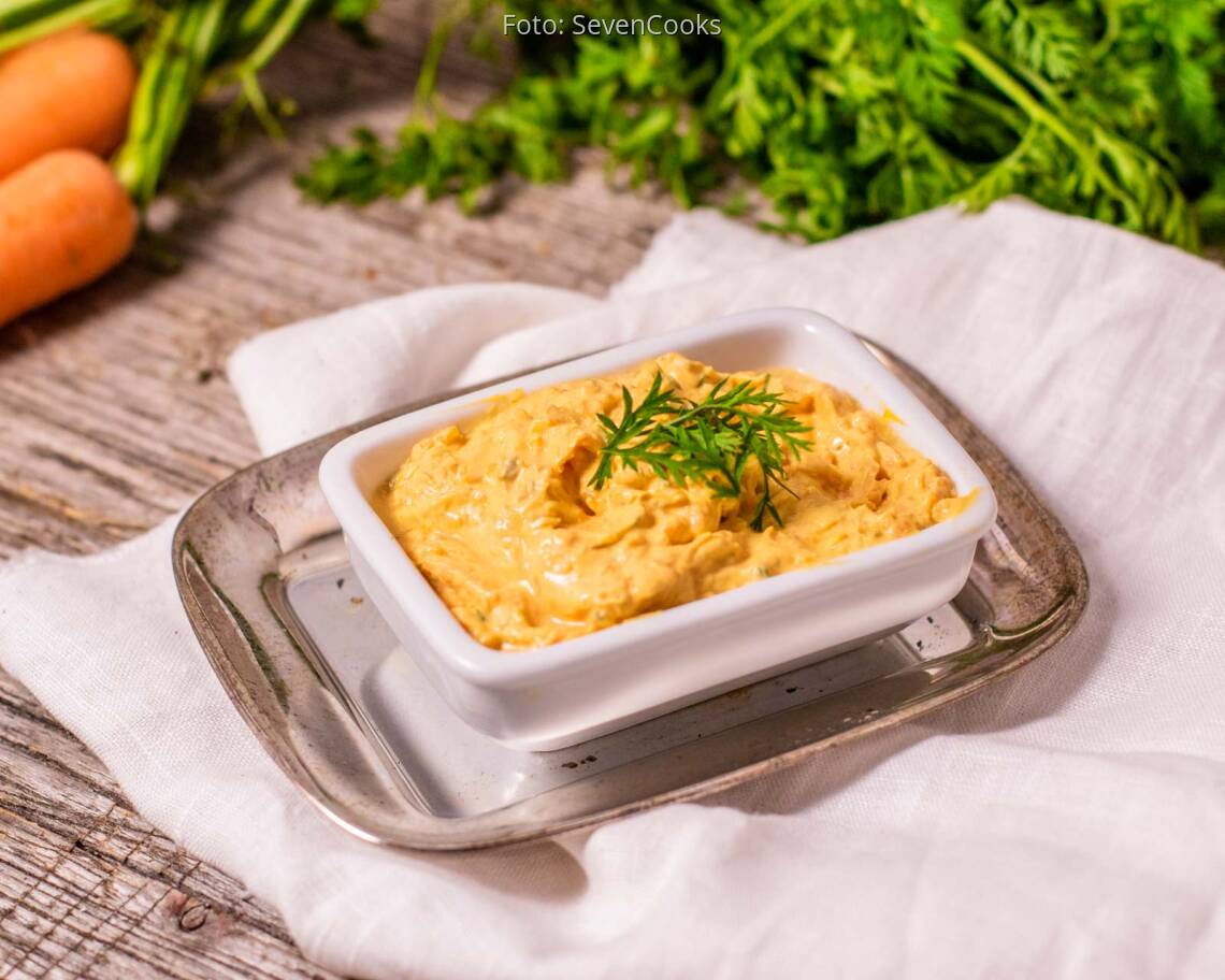Vegetarisches Rezept: Karotten-Frischkäse-Dip 2