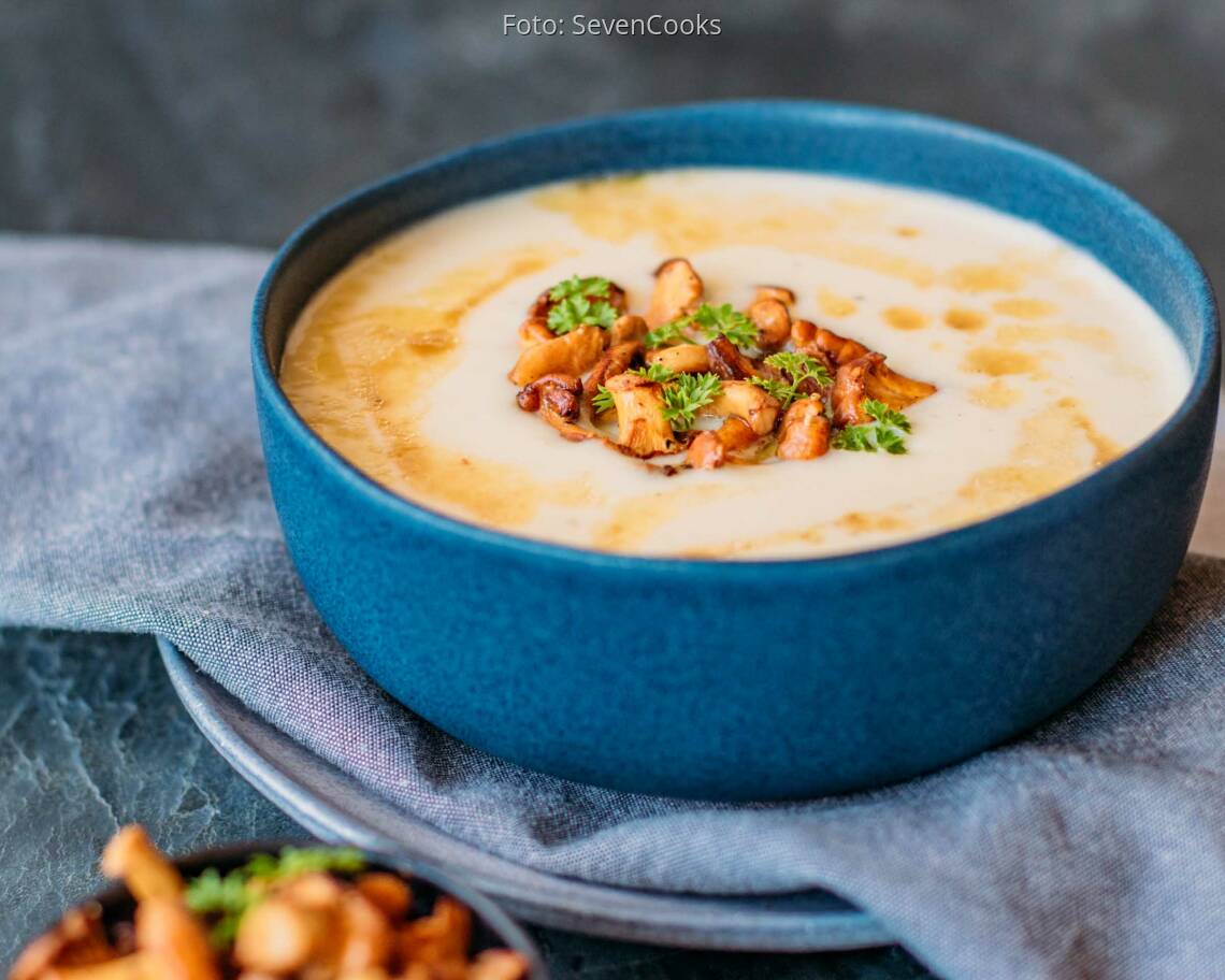 Vegetarisches Rezept: Kartoffel-Pfifferlingssuppe 1