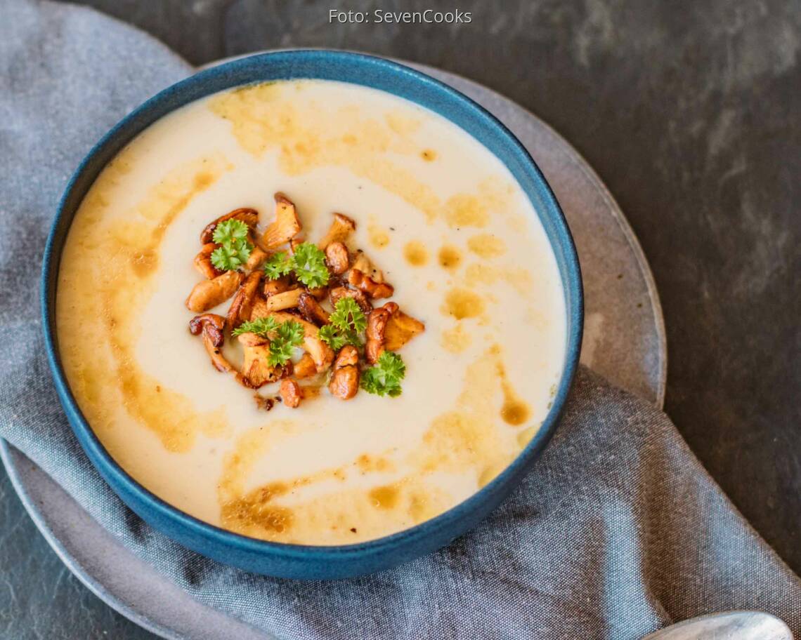 Vegetarisches Rezept: Kartoffel-Pfifferlingssuppe 2