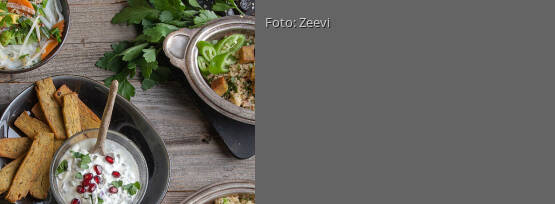 Rezeptbild für "Kichererbsentofu Falafel mit Hummus und Joghurt-Minze Dip"