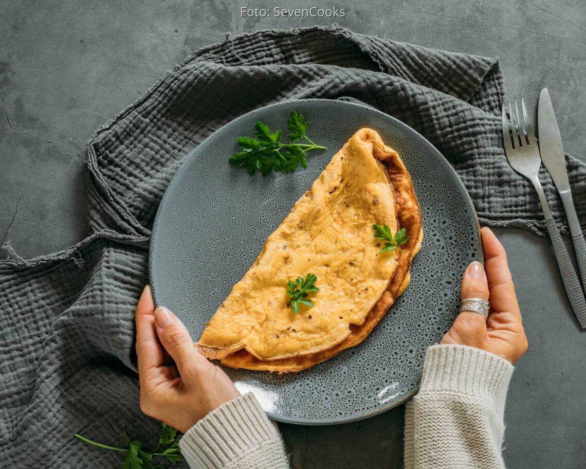 Vegetarisches Rezept: Klassisches Omelett 3