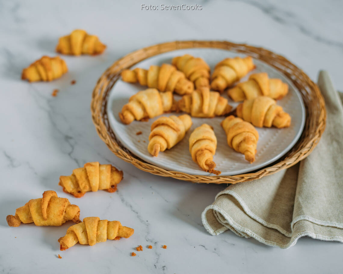 Vegetarisches Rezept: Kleine Käsehörnchen 3