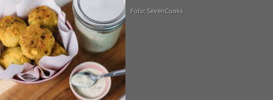 Rezeptbild für "Knusprige Gemüsebällchen mit Zitronen-Remoulade"