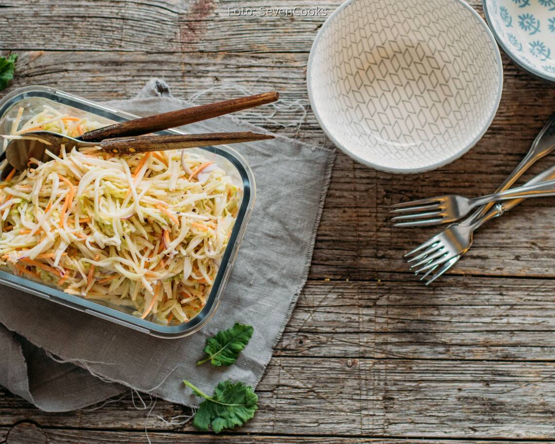 Vegetarisches Rezept: Kohlrabi Coleslaw