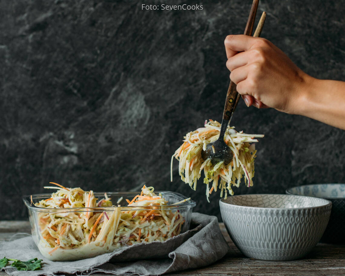 Vegetarisches Rezept: Kohlrabi Coleslaw