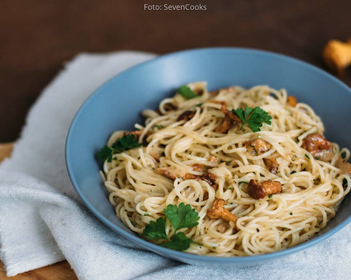 Vegetarisches Rezept: Linguine mit Pfifferlingen 2