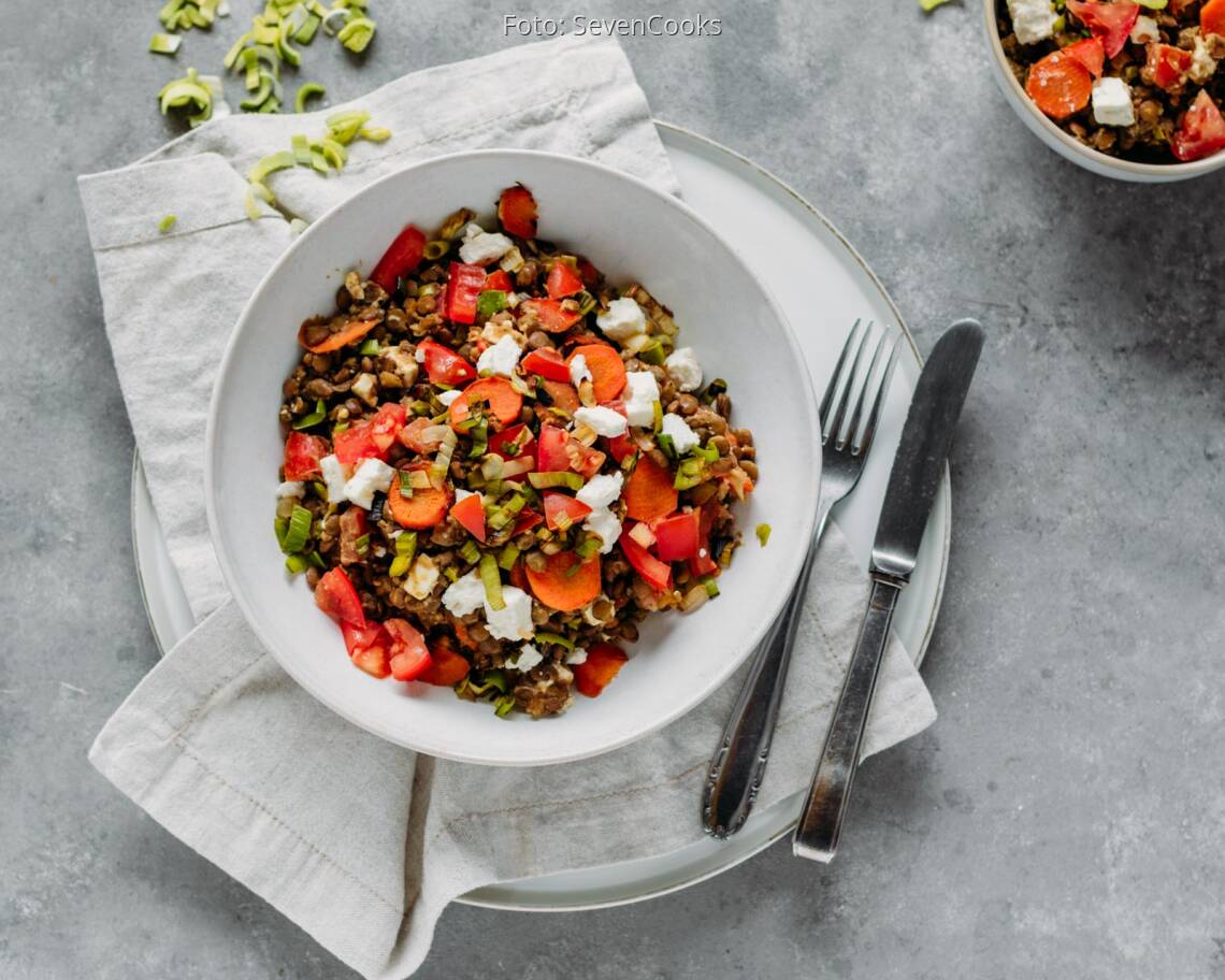 Vegetarisches Rezept: Linsensalat 1