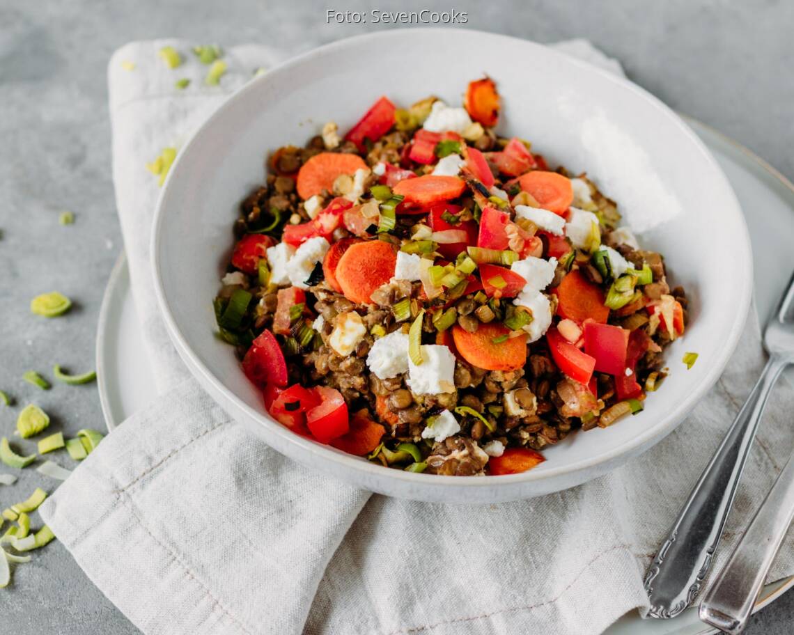 Vegetarisches Rezept: Linsensalat 2