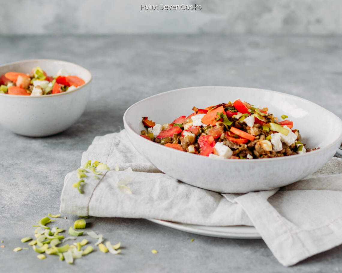 Vegetarisches Rezept: Linsensalat 3