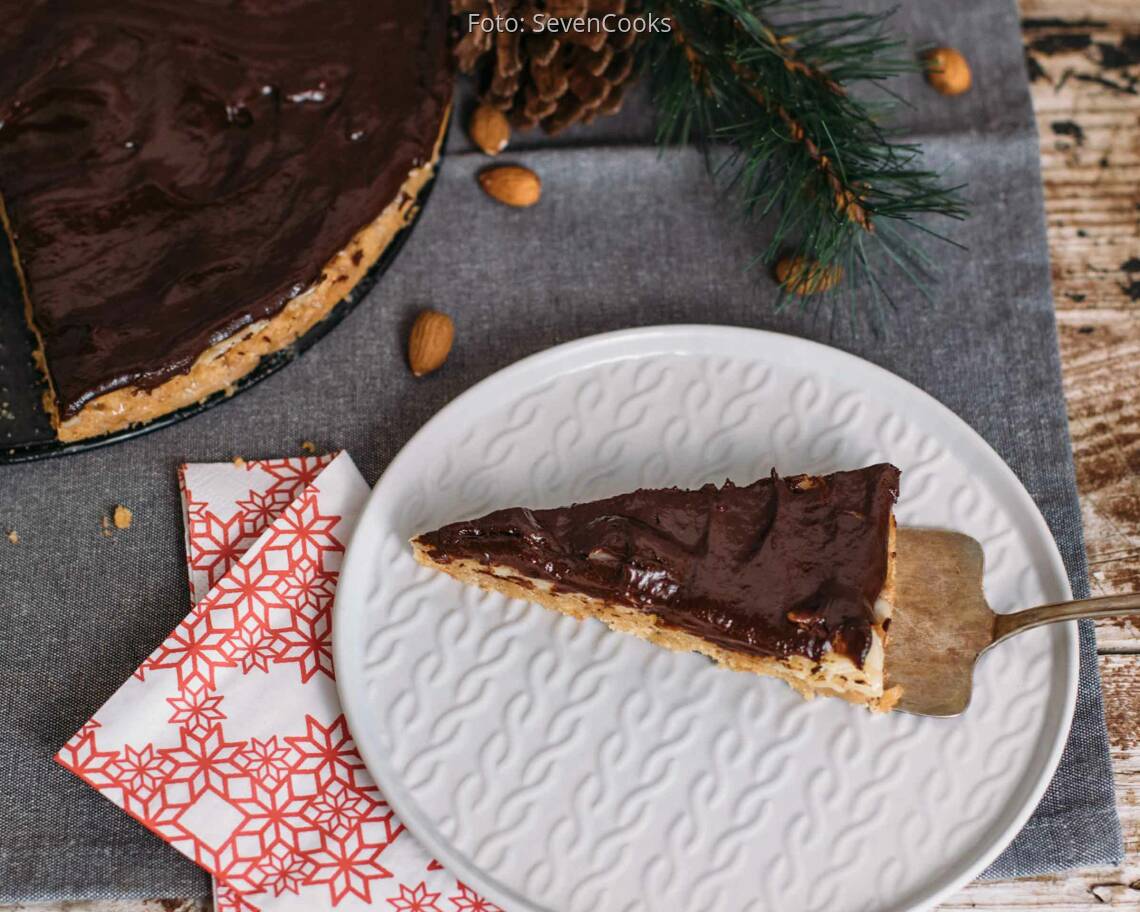 Vegetarisches Rezept: Mandel-Karamell-Schokoladen Tarte 2