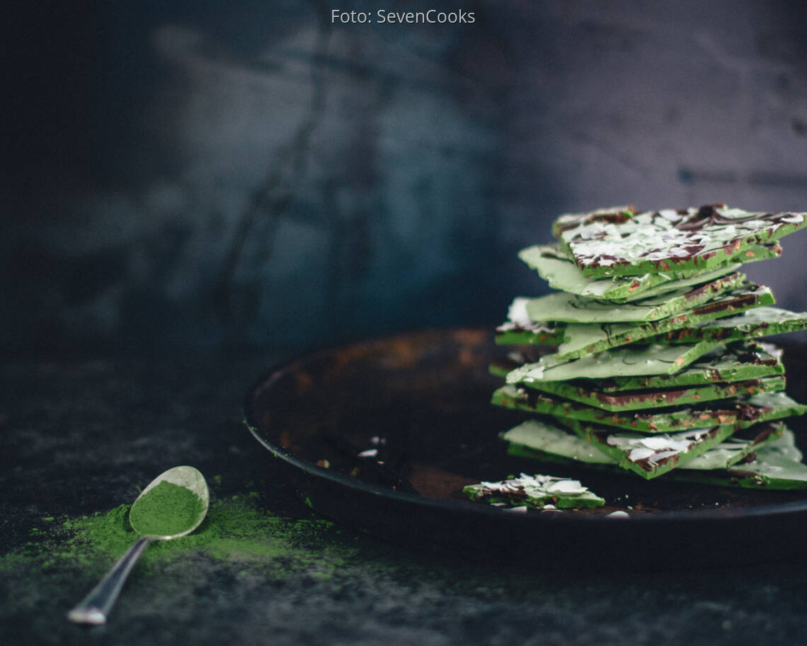 Vegetarisches Rezept: Matcha-Bruch