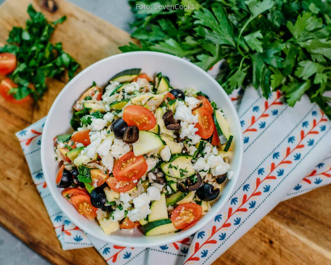 Vegetarisches Rezept: Mediterraner Reissalat_3
