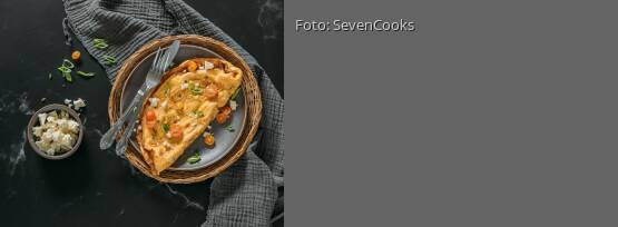 Rezeptbild für "Mediterranes Omelett mit Feta"