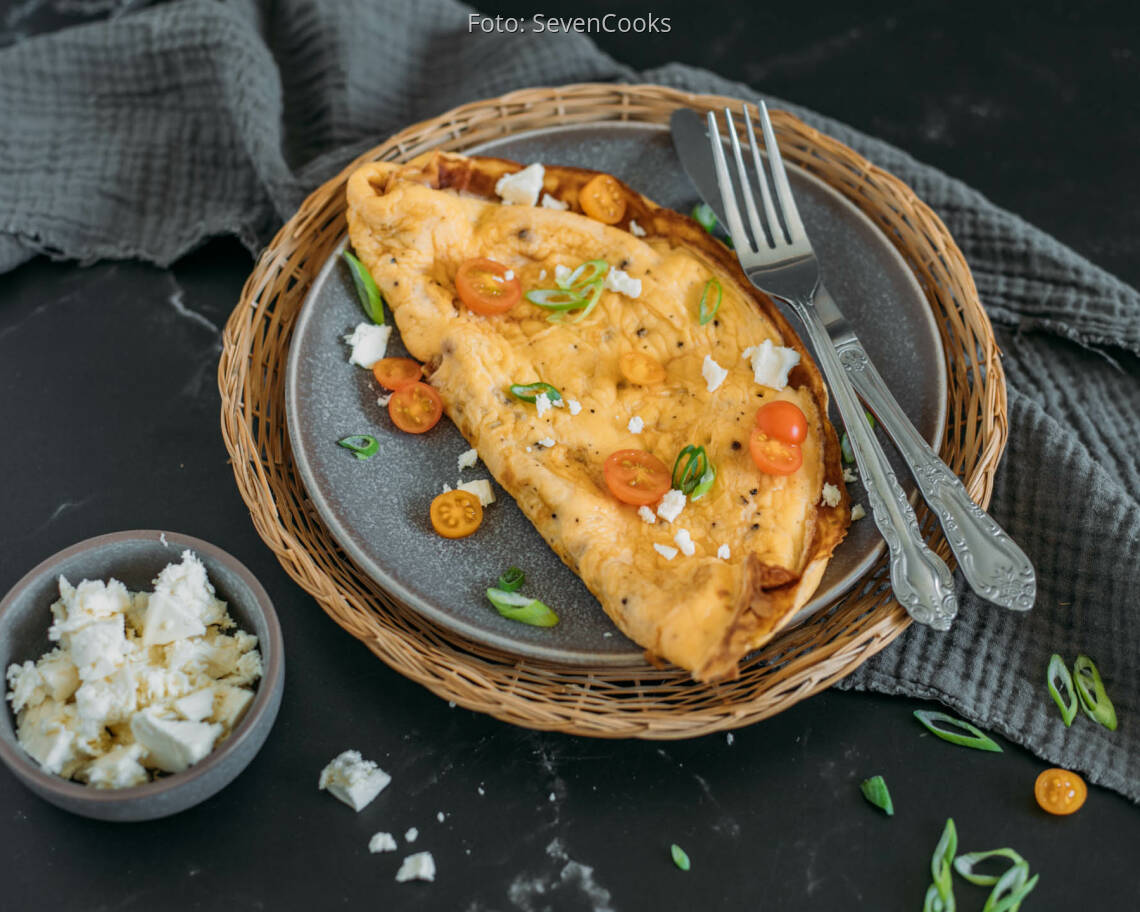 Vegetarisches Rezept: Mediterranes Omelett mit Feta 2