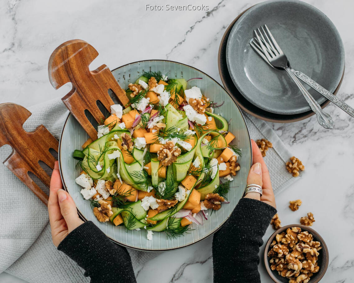 Vegetarisches Rezept: Melonensalat 3