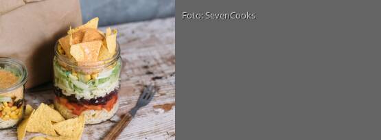 Rezeptbild für "Mexikanischer Kritharaki-Nudelsalat im Glas"