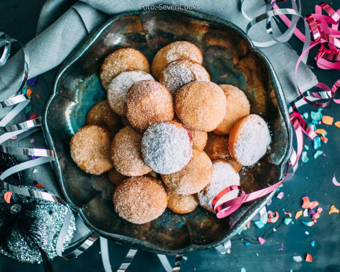 Fertiges Rezept: Mini-Faschingskrapfen mit zweierlei Füllung_1