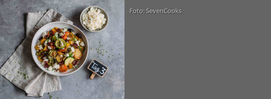 Rezeptbild für "Modern Meal-Prep 3: Kartoffel-Gemüse-Pfanne mit Feta"