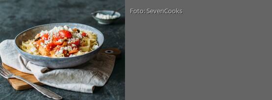Rezeptbild für "Nudeln mit Tomaten und Feta"
