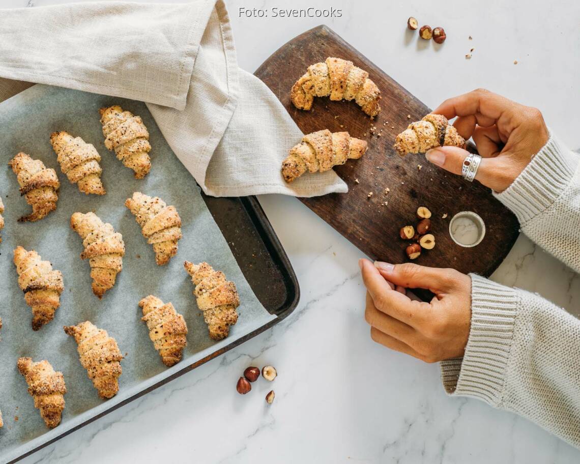 Vegetarisches Rezept: Nusshoernchen